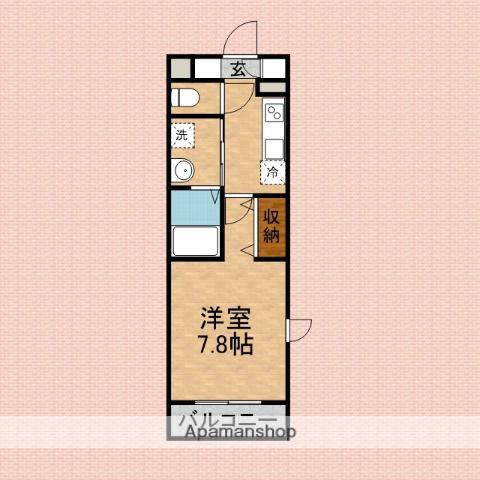 コンプリシテA(1K/3階)の間取り写真