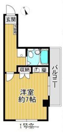 グレースビル(1K/2階)の間取り写真