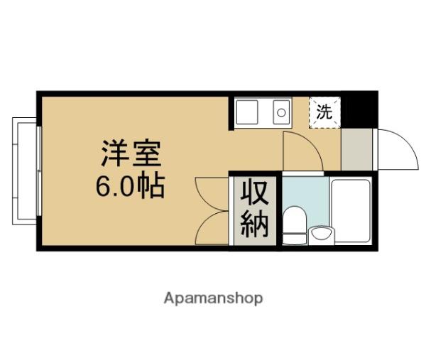 ニューあづま荘 Ⅱ(1K/2階)の間取り写真