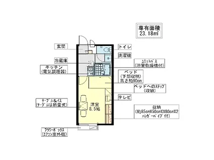 レオパレス陣屋(1K/2階)の間取り写真