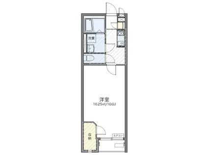 レオネクストヴァンフルール(1K/1階)の間取り写真