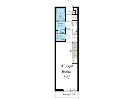 リブリ・JADE (1K/2階)の間取り写真
