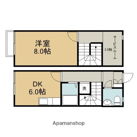 キューブS(1SDK/1階)の間取り写真