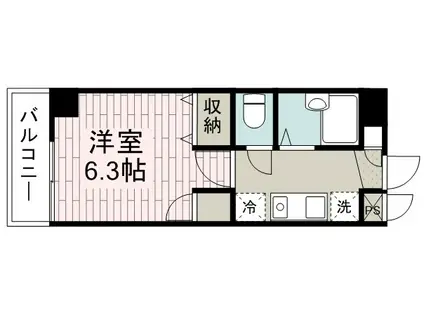 カサル・ミーサ(1K/1階)の間取り写真