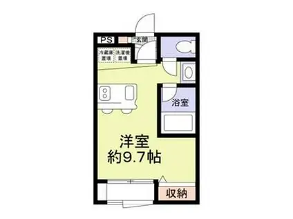 ボナチッタ3号棟(ワンルーム/2階)の間取り写真