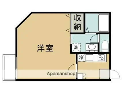 グランデ的場(1K/2階)の間取り写真