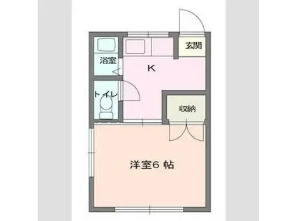 サンハイツせんば(1K/2階)の間取り写真