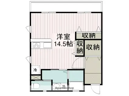 アヴィル旭町Ⅱ(ワンルーム/2階)の間取り写真