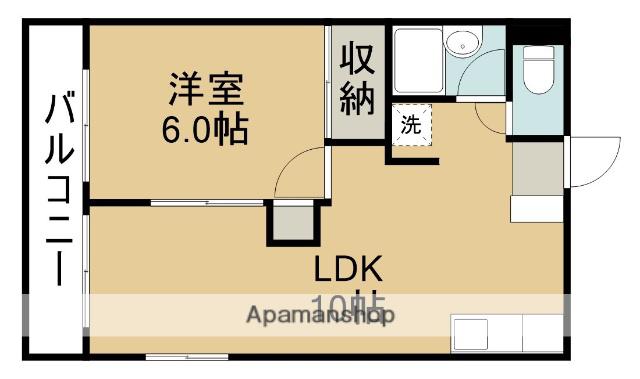 和光マンション(1LDK/1階)の間取り写真