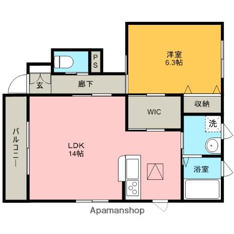 グレイスハイツC(1LDK/1階)の間取り写真