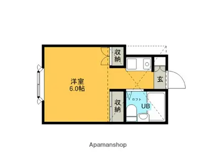 メゾン月吉(ワンルーム/2階)の間取り写真