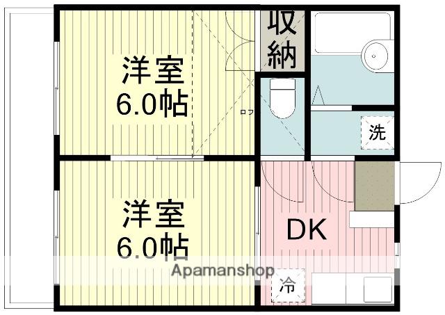 霞ヶ関パレス(2DK/2階)の間取り写真