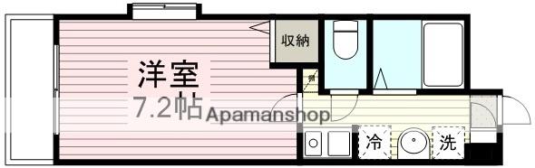 メゾンリベルタ(1K/3階)の間取り写真