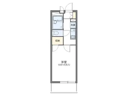 レオパレスグランシャリオ(1K/3階)の間取り写真