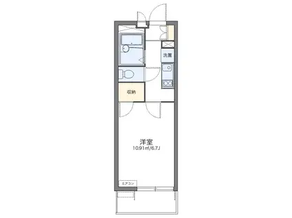 レオパレスアレグリーア(1K/1階)の間取り写真