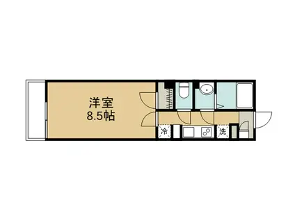 レオネクストホワイトパレス(1K/3階)の間取り写真