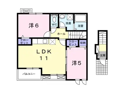 パークハウス(2LDK/2階)の間取り写真