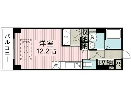 ルネス グランドゥール(ワンルーム/5階)の間取り写真