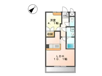 クラージュ(1LDK/1階)の間取り写真