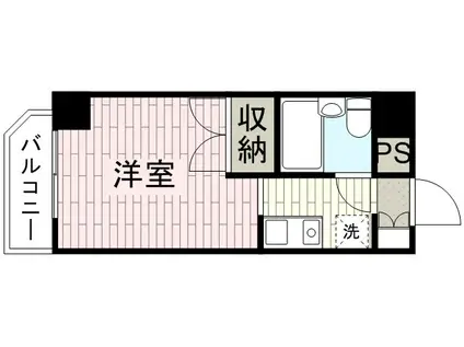 ウィンサムハイツ(1K/3階)の間取り写真