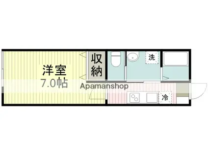 AMBITION的場(1K/3階)の間取り写真