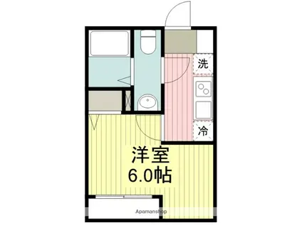 エバーズ鶴ヶ島(1K/3階)の間取り写真
