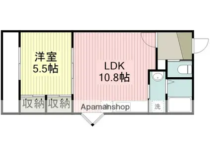 GRADUS鶴ヶ島Ⅲ(1LDK/1階)の間取り写真