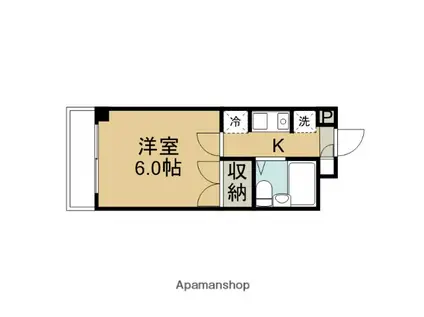 シティパル小堤(1K/3階)の間取り写真