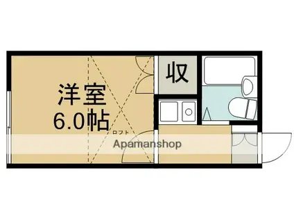 霞ヶ関パレス(1K/1階)の間取り写真