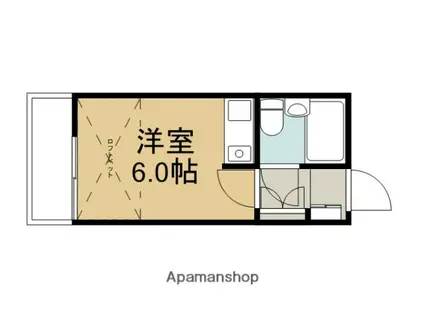 パールハイツ霞(ワンルーム/2階)の間取り写真