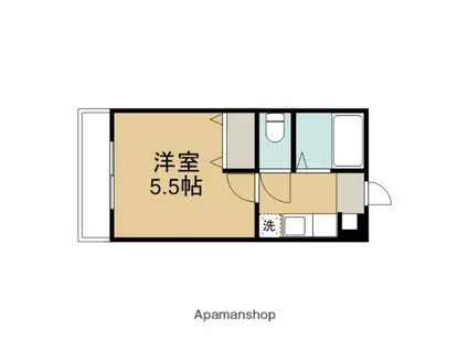 芦山グレイスマンション(1K/4階)の間取り写真