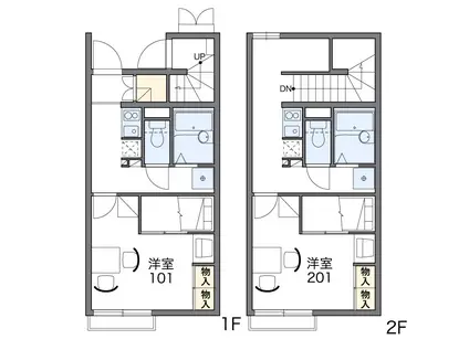 レオパレスエントピア(1K/2階)の間取り写真