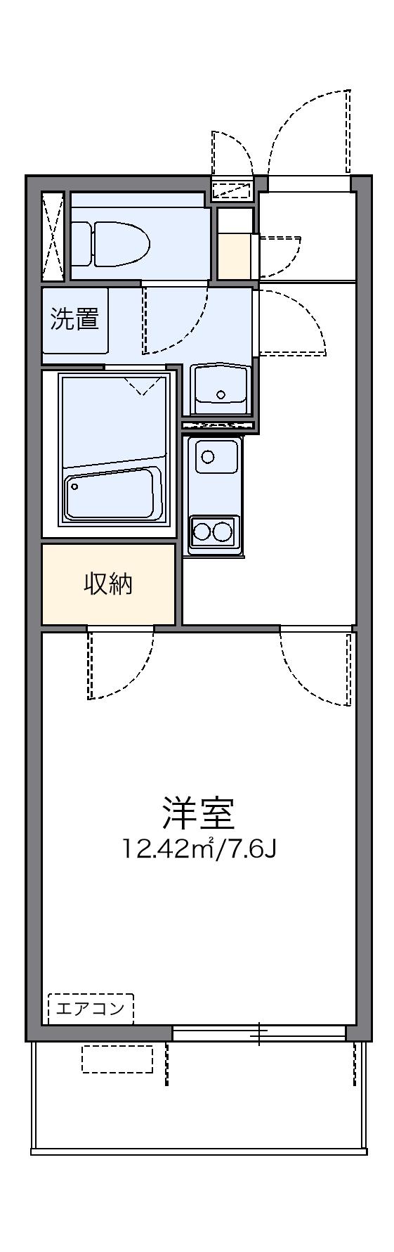 レオネクストプランドール(1K/3階)の間取り写真