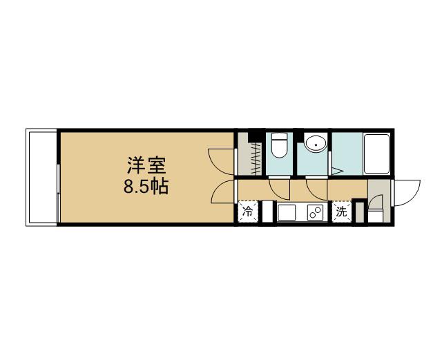 レオネクストホワイトパレス(1K/2階)の間取り写真