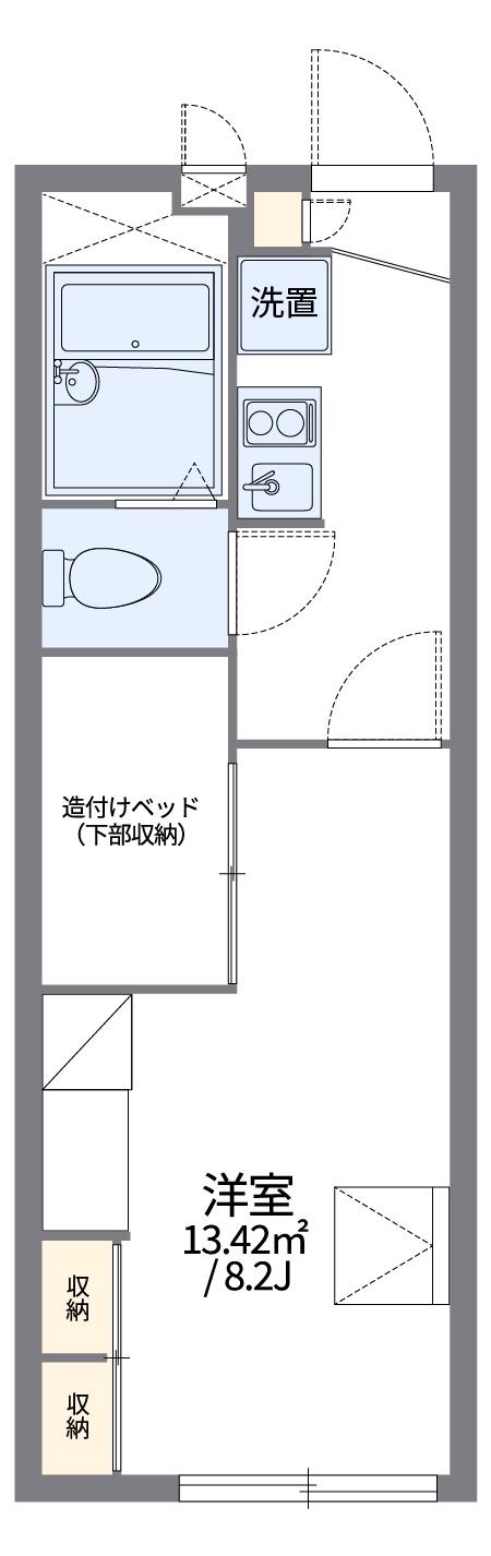 レオパレススカイクレイン(1K/2階)の間取り写真