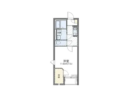 レオネクスト熊切(1K/2階)の間取り写真