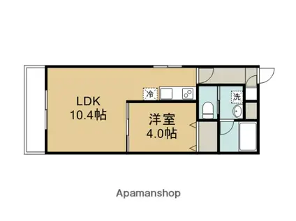 ラフィーエ(1LDK/2階)の間取り写真