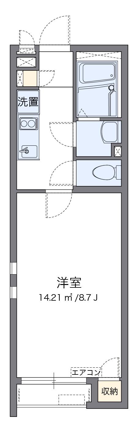 クレイノフォレスト早坂(1K/1階)の間取り写真