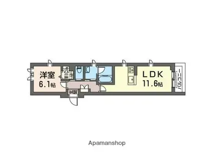レガーロ(1LDK/3階)の間取り写真