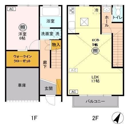 フェニックス霞(1LDK)の間取り写真