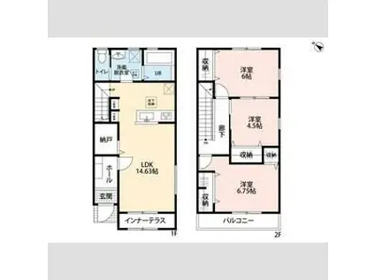 リーブルファイン坂戸浅羽野(3LDK/1階)の間取り写真