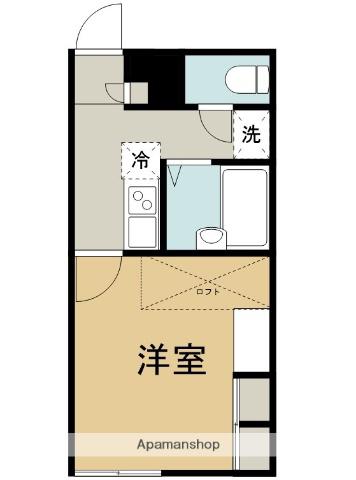 SK高麗川Ⅱ(1K/2階)の間取り写真