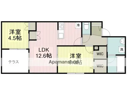 MARINE26(2LDK/2階)の間取り写真