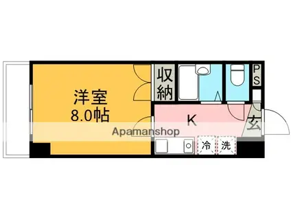 アンシャンテ坂戸(1K/8階)の間取り写真