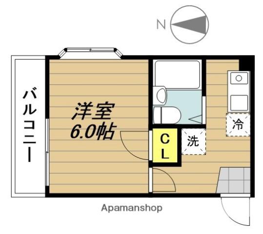 レモーネ戸田(1K/2階)の間取り写真