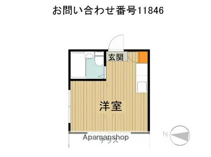 コーポメイプル(ワンルーム/1階)の間取り写真