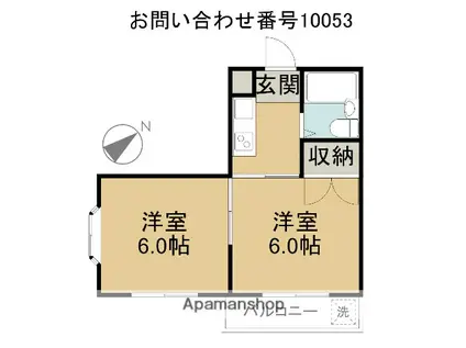 ランドフォレスト航空公園(2K/1階)の間取り写真
