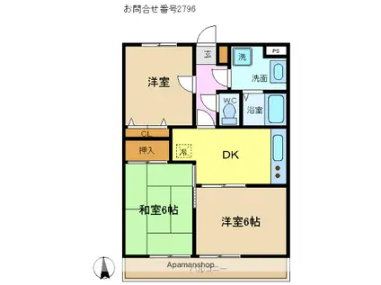 トレザ小手指(3DK/3階)の間取り写真