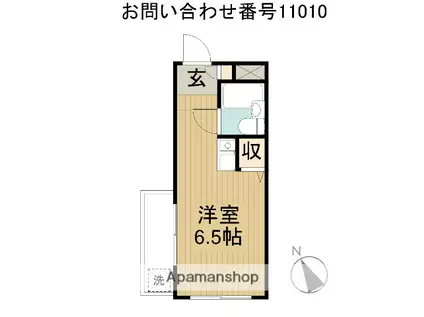 BEL AIR GARDENXⅡ(ワンルーム/2階)の間取り写真