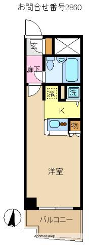 ワコーレ所沢(ワンルーム/6階)の間取り写真
